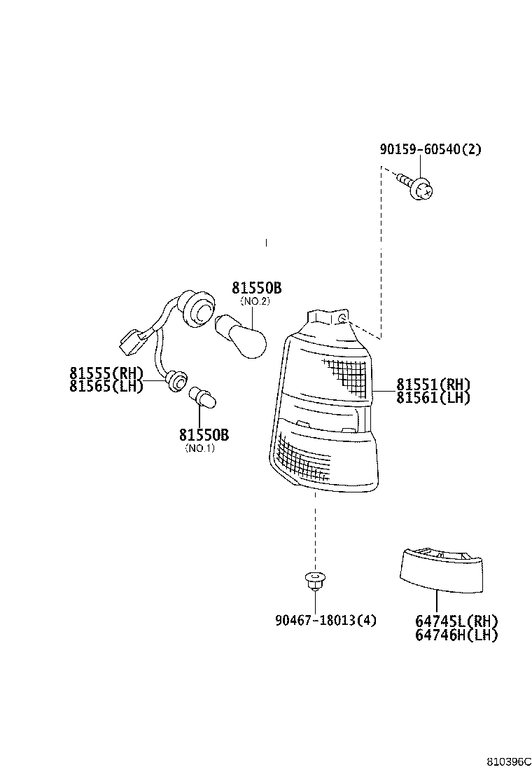 81582-13010 GASKET, REAR LAMP product image
