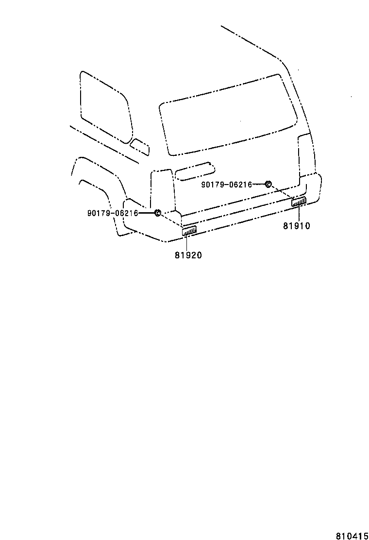 81910-60090 REFLECTOR ASSY, REFLEX, RH product image