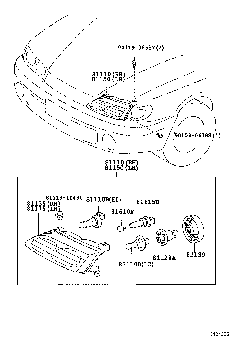 81150-1E310 HEADLAMP ASSY, LH product image