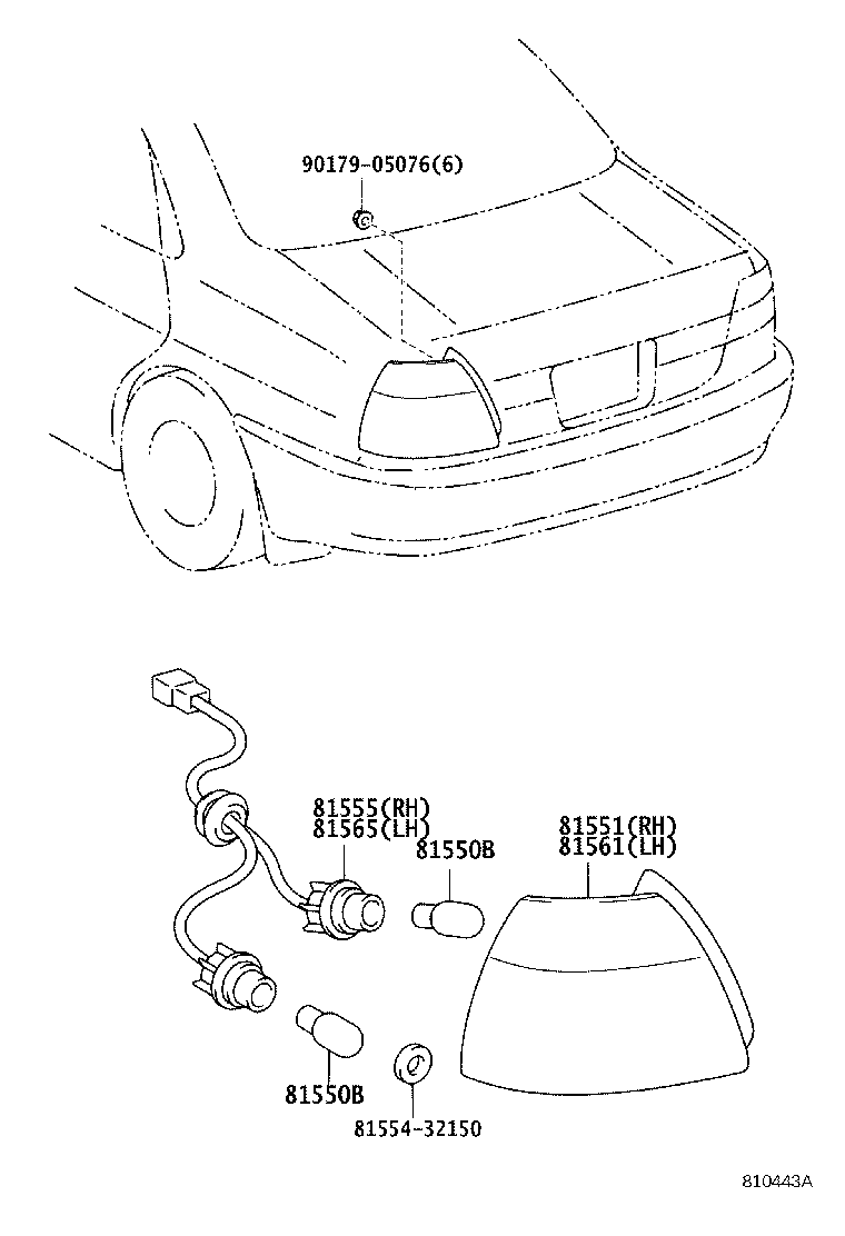 81550-1E021 LAMP ASSY, REAR COMBINATION, RH product image