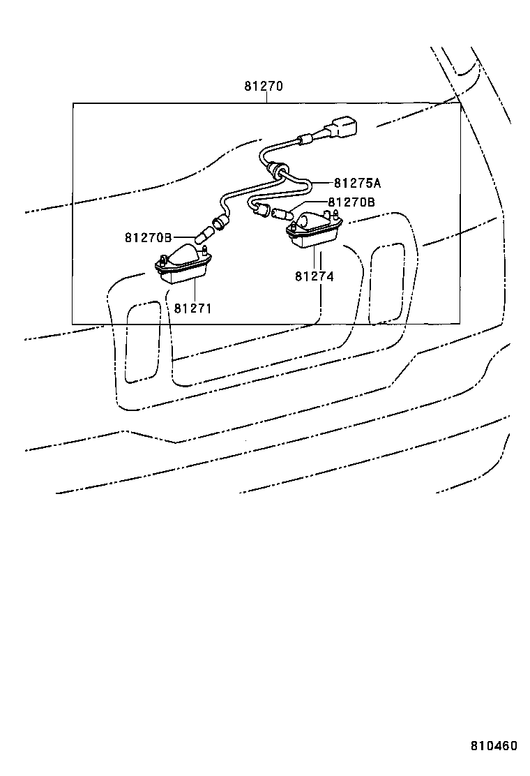 81275-13310 CORD, LICENSE PLATE LAMP product image