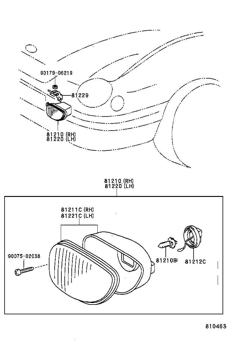 90080-81074 BULB, FOG LAMP product image
