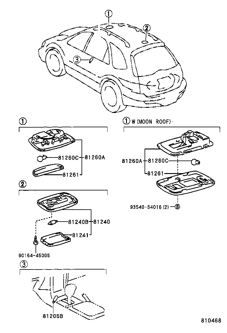 81870-32051 LAMP ASSY, KEY CYLINDER product image