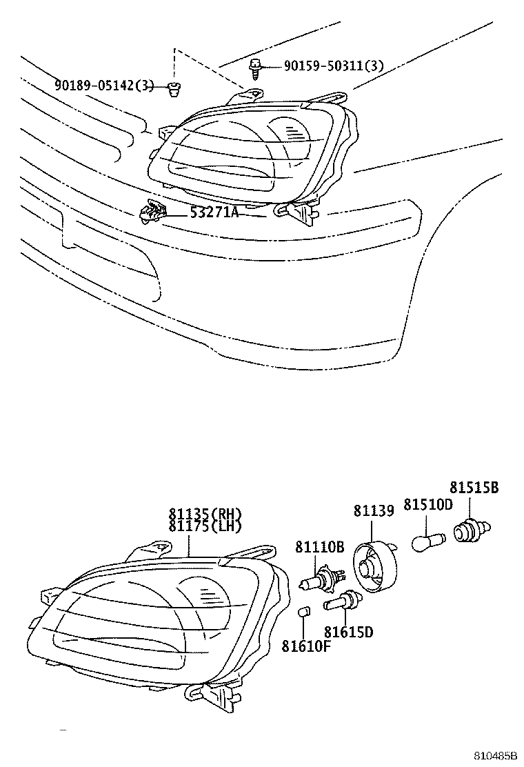 90981-22009 BULB(FOR HEADLAMP, NO.1) product image