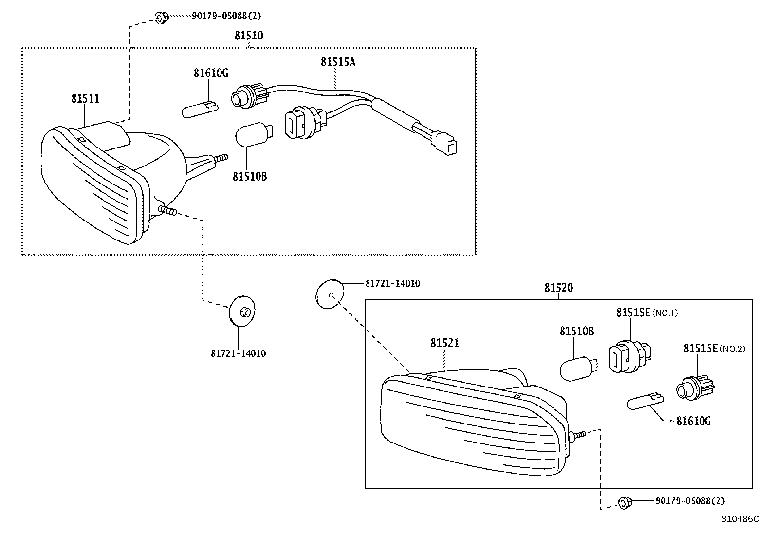 Toyota 81510-80085 LAMP ASSY, FRONT TURN SIGNAL, RH
