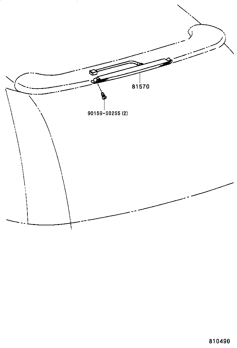 81570-46010 LAMP ASSY, CENTER STOP product image
