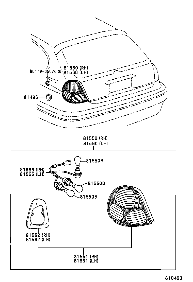 81550-02110 LAMP ASSY, REAR COMBINATION, RH product image