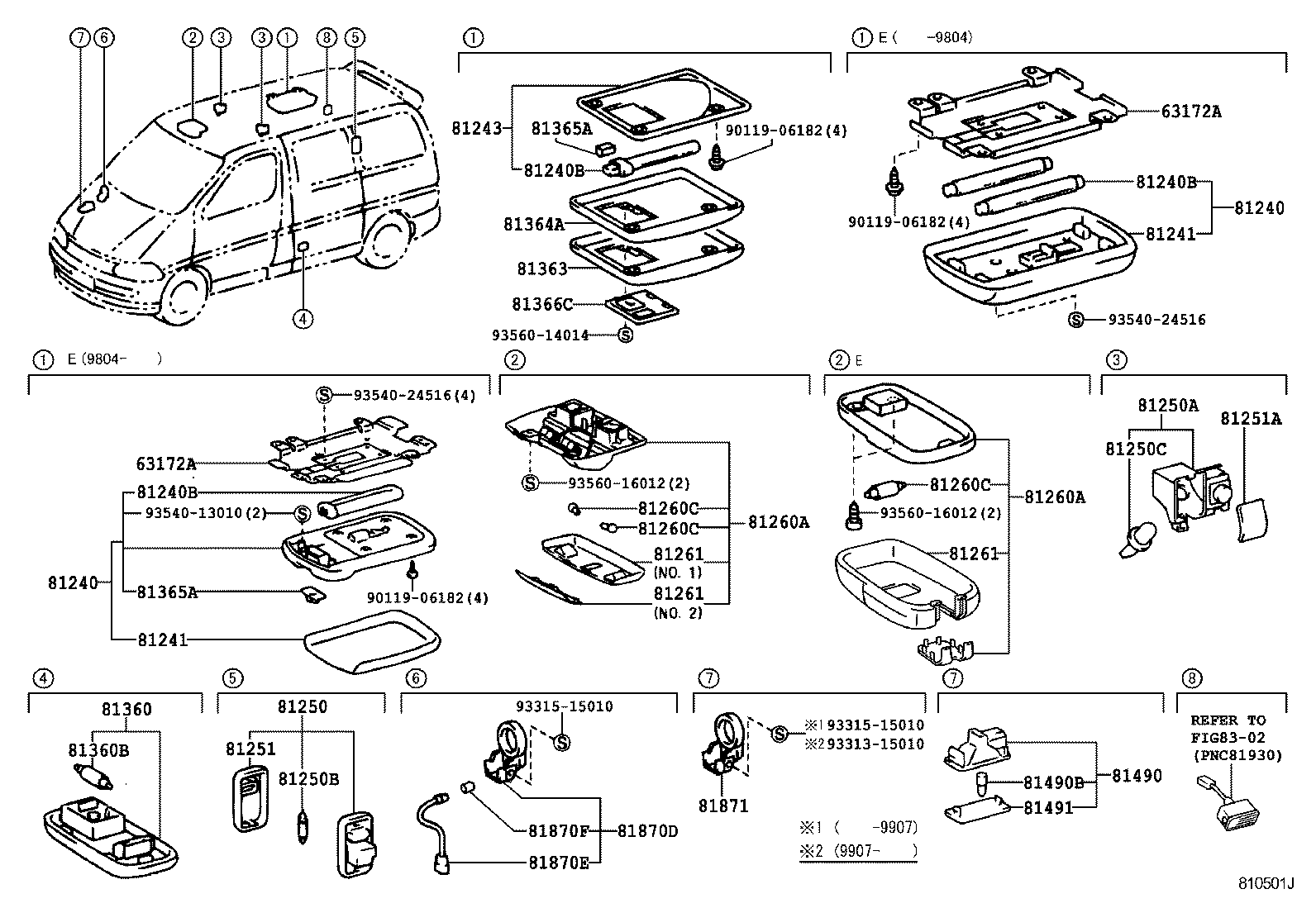 81241-26090 LENS AND COVER, MAP LAMP product image