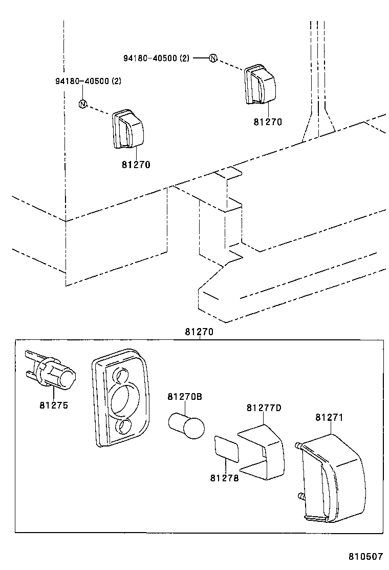 81270-80038 LAMP ASSY, LICENSE PLATE product image