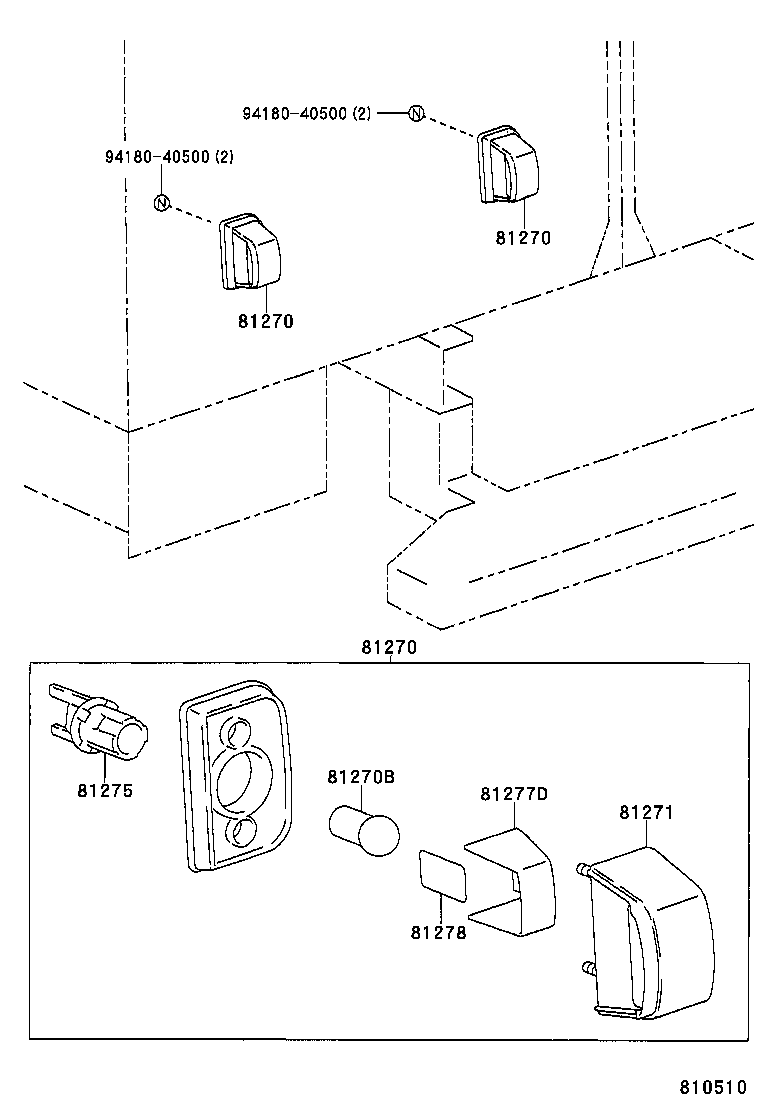 81270-80038 LAMP ASSY, LICENSE PLATE product image
