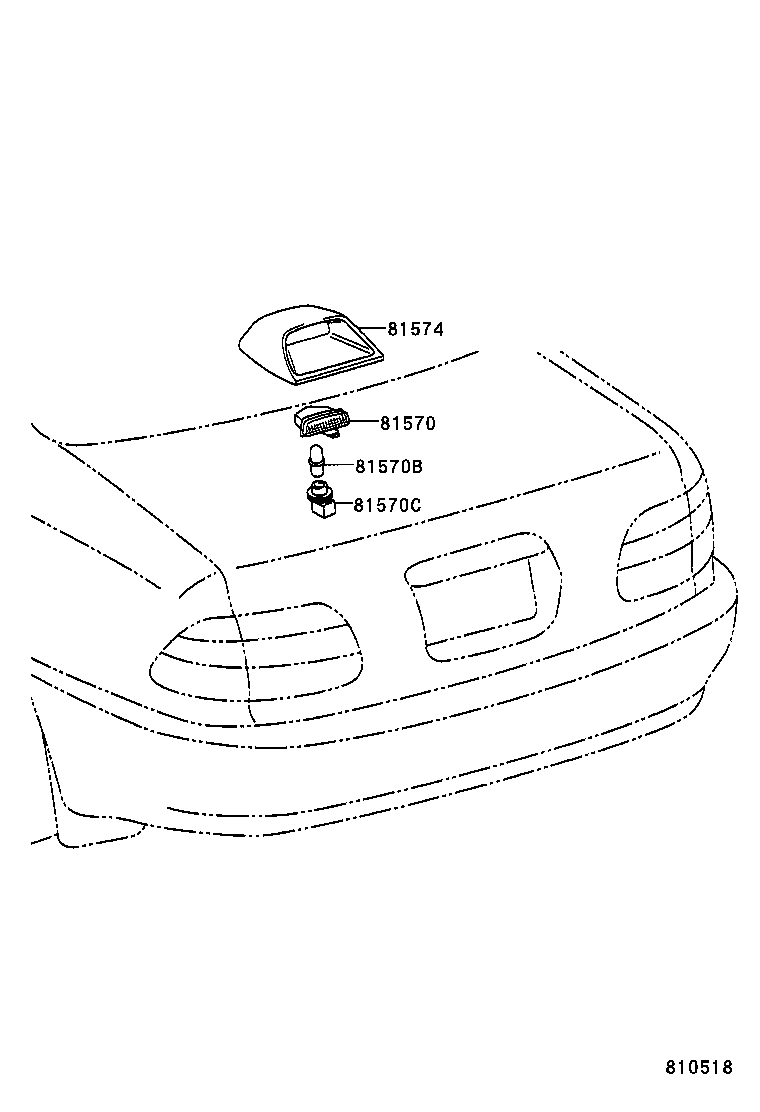 81573-02080 LAMP ASSY, CENTER STOP product image
