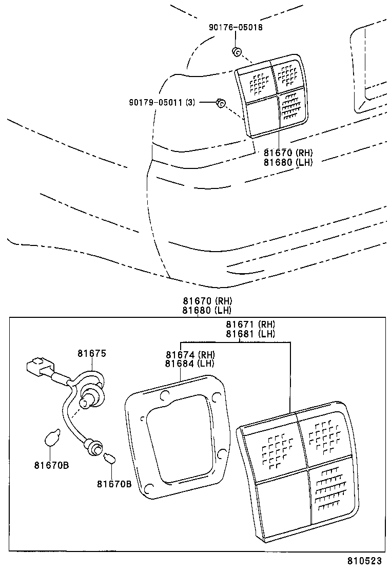 81681-32090 LENS, BACK-UP LAMP, LH product image