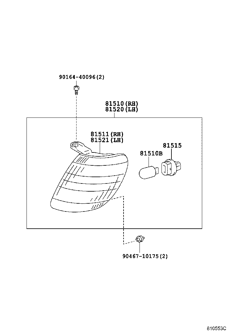 Toyota 90075-99128 WIRE SUB-ASSY, FRONT TURN SIGNAL LAMP BODY