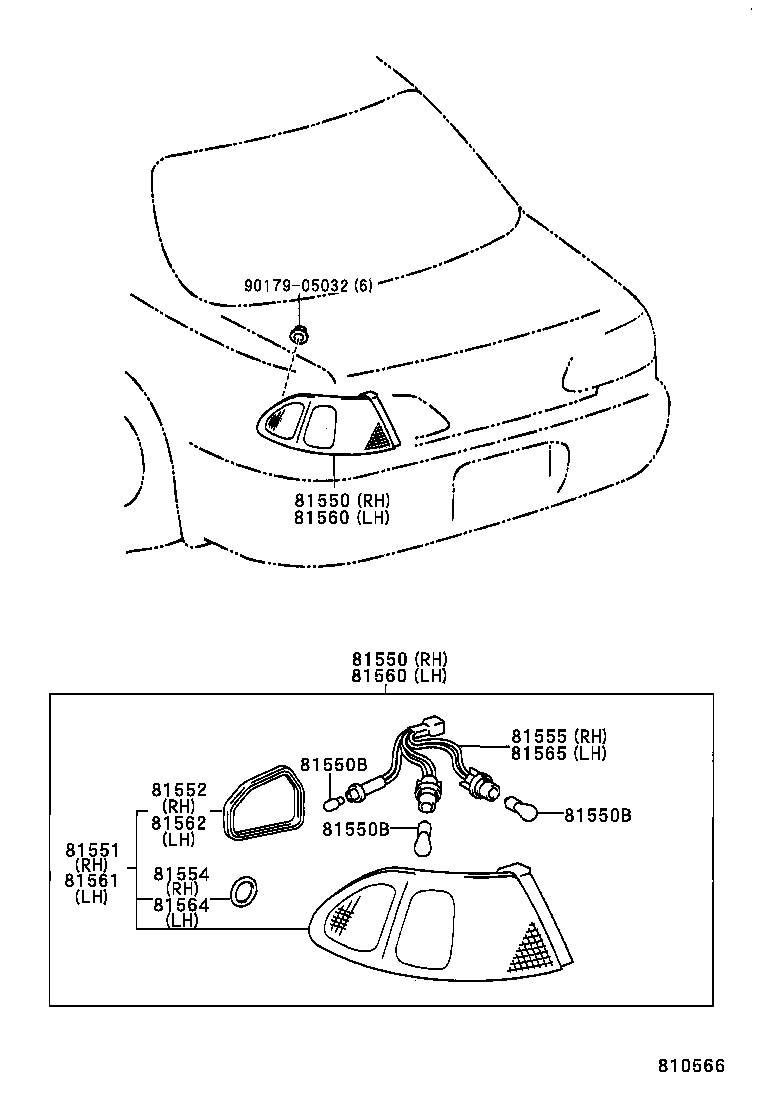 81552-02070 GASKET, REAR COMBINATION LAMP LENS, RH product image