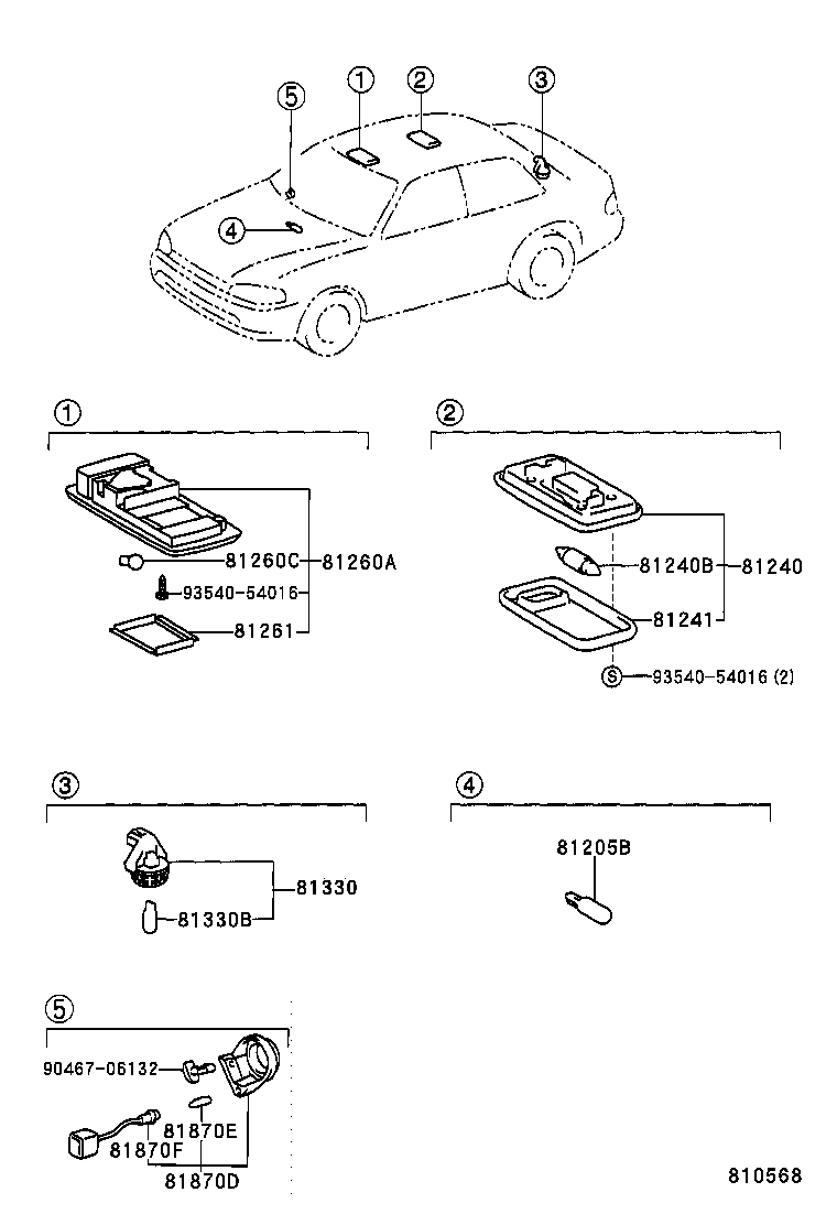 81330-02020 LAMP ASSY, LUGGAGE COMPARTMENT, NO.1 product image