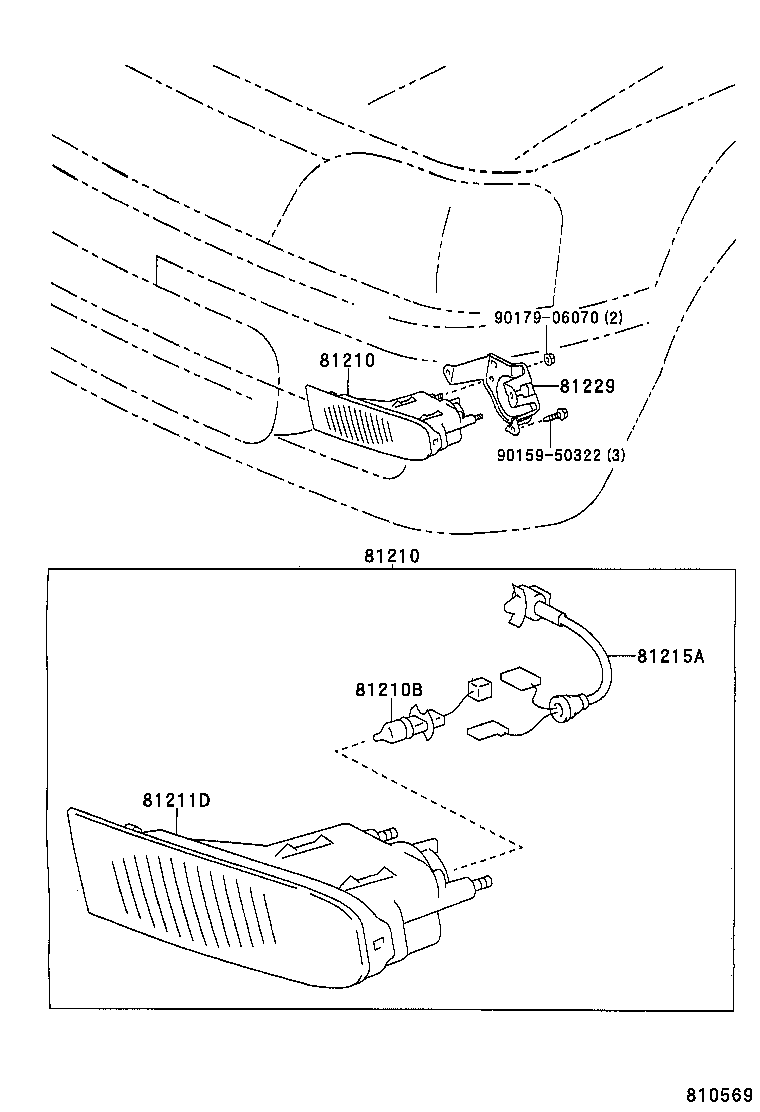 81215-10110 SOCKET & WIRE, FOG LAMP product image