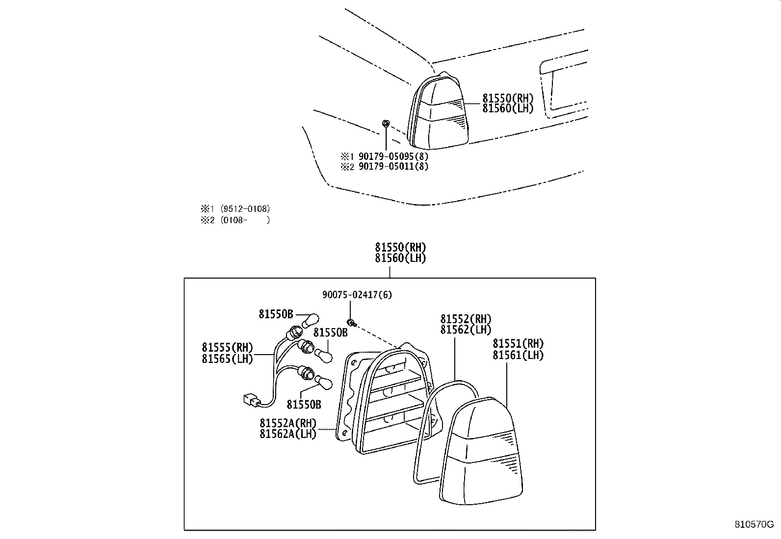 81585-43010 SOCKET & WIRE, REAR LAMP product image