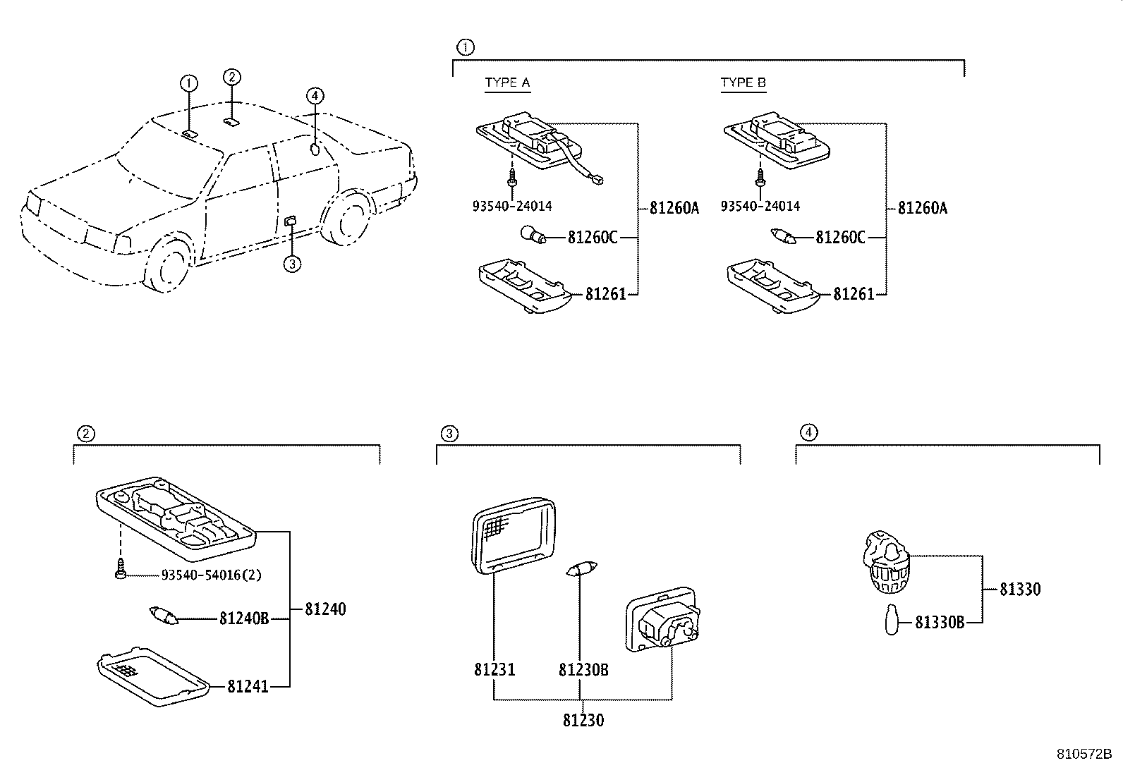 81261-43050 LENS AND COVER, MAP LAMP product image