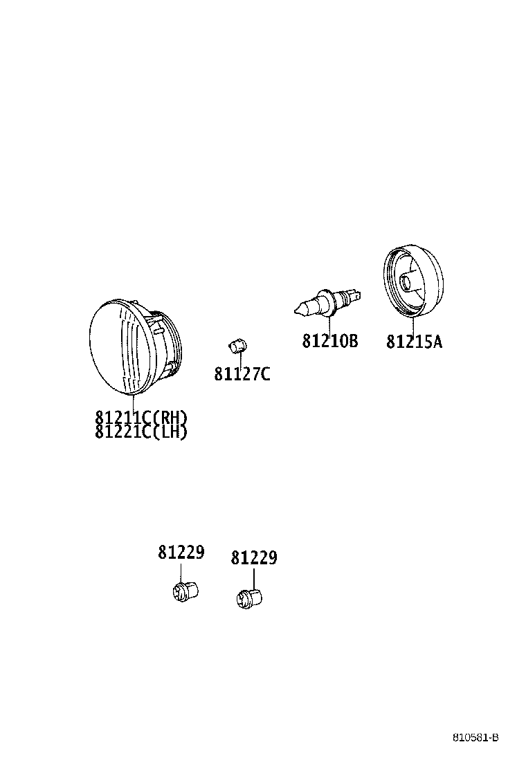 81211-10140 LAMP UNIT, FOG LAMP, RH product image