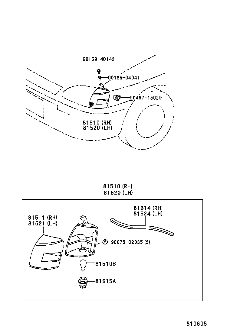 81510-10300 LAMP ASSY, FRONT TURN SIGNAL, RH product image