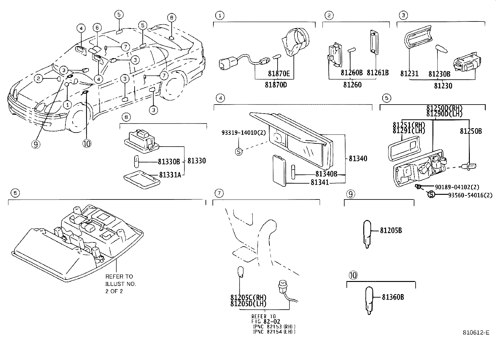 Toyota 81208-30020-B0 LAMP ASSY, MAP