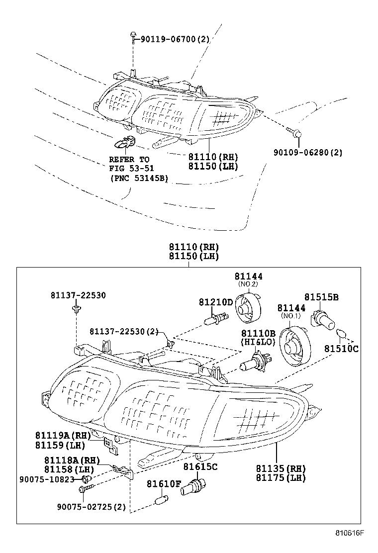 81110-28080 HEADLAMP ASSY, RH product image