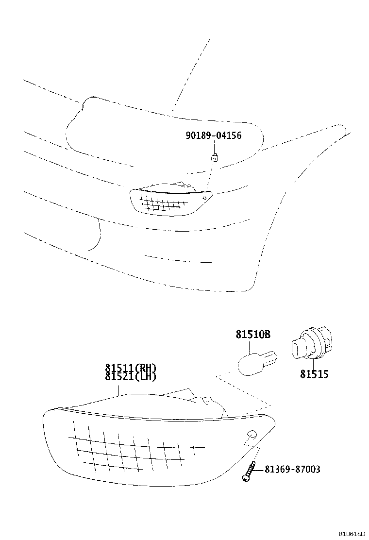 81511-28030 LENS, FRONT TURN SIGNAL LAMP, RH product image
