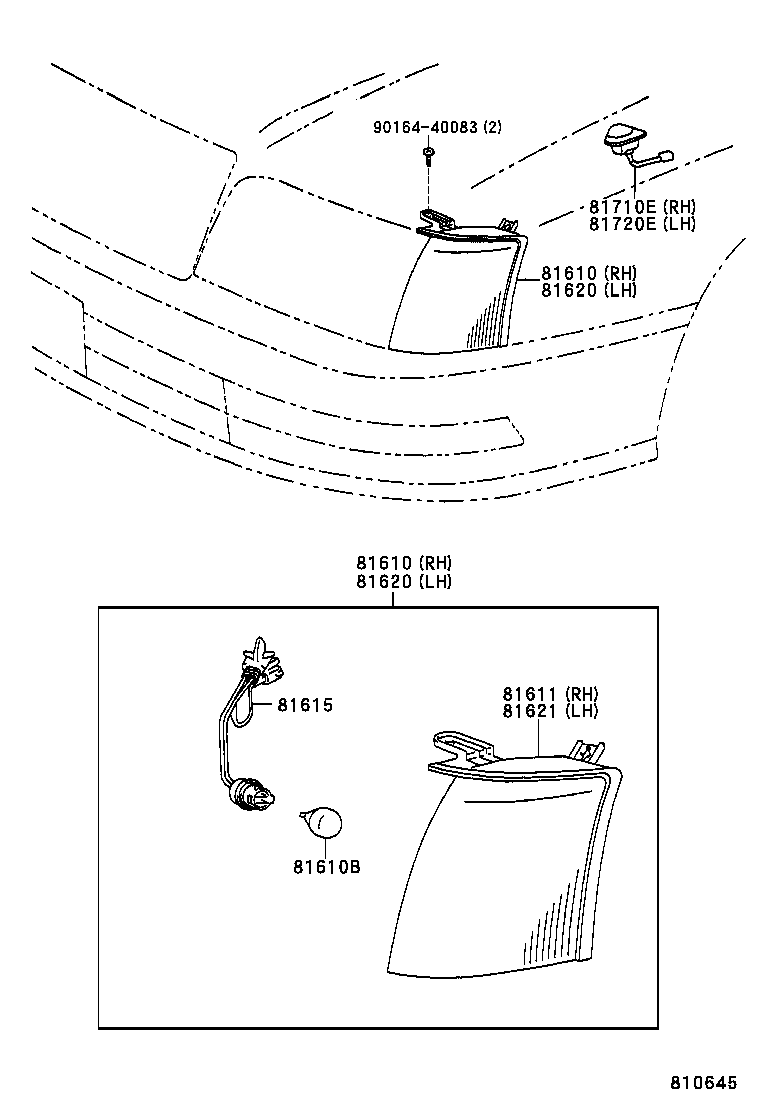81615-30461 SOCKET AND WIRE, CLEARANCE LAMP product image