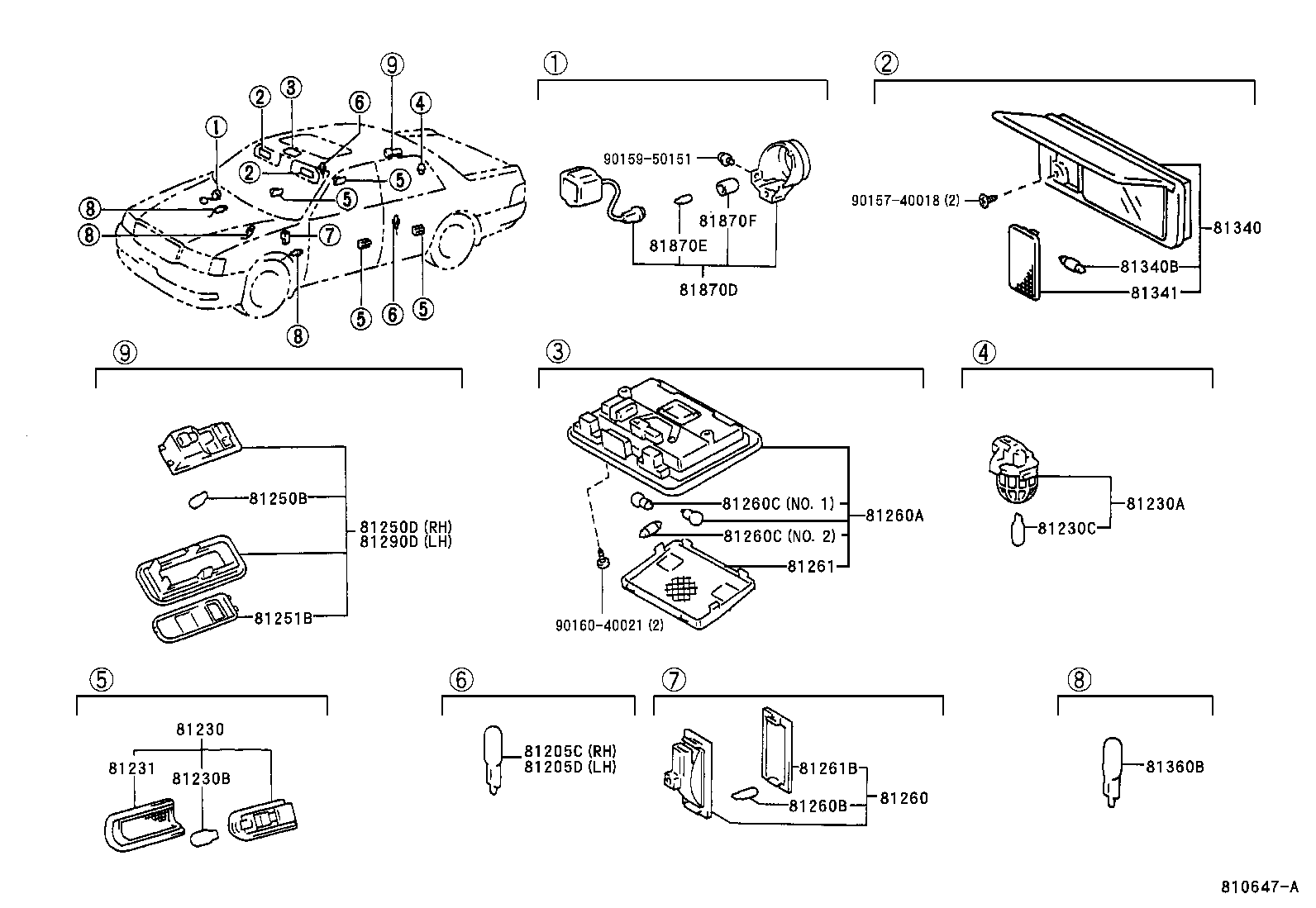 81230-30150 LAMP ASSY, COURTESY product image