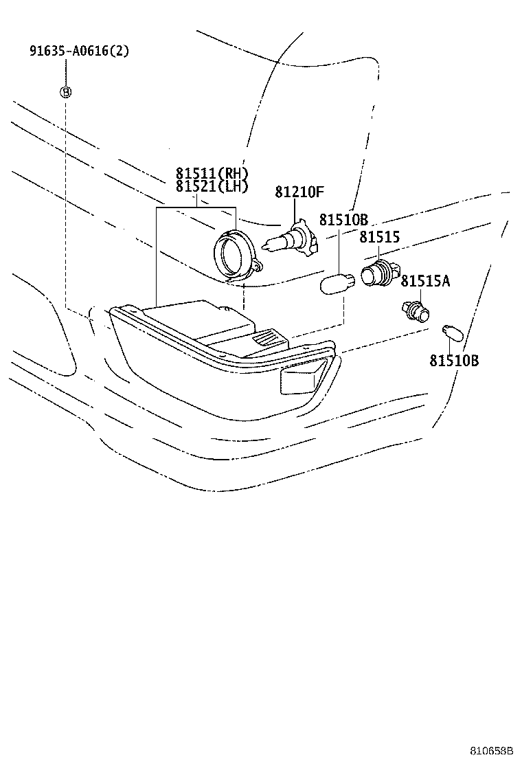 81520-30570 LAMP ASSY, FRONT TURN SIGNAL, LH product image