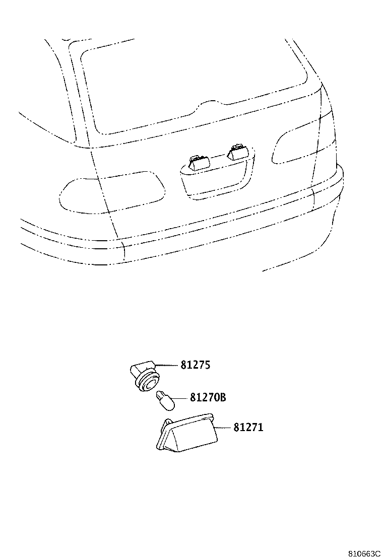 81691-21030 LENS, LICENSE PLATE LAMP product image