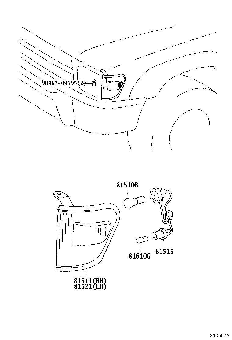 81521-35211 LENS, FRONT TURN SIGNAL LAMP, LH product image