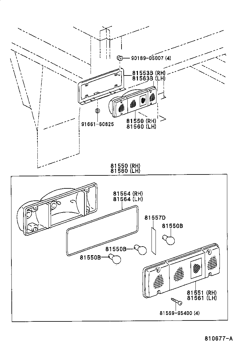 81550-37041 LAMP ASSY, REAR COMBINATION, RH product image