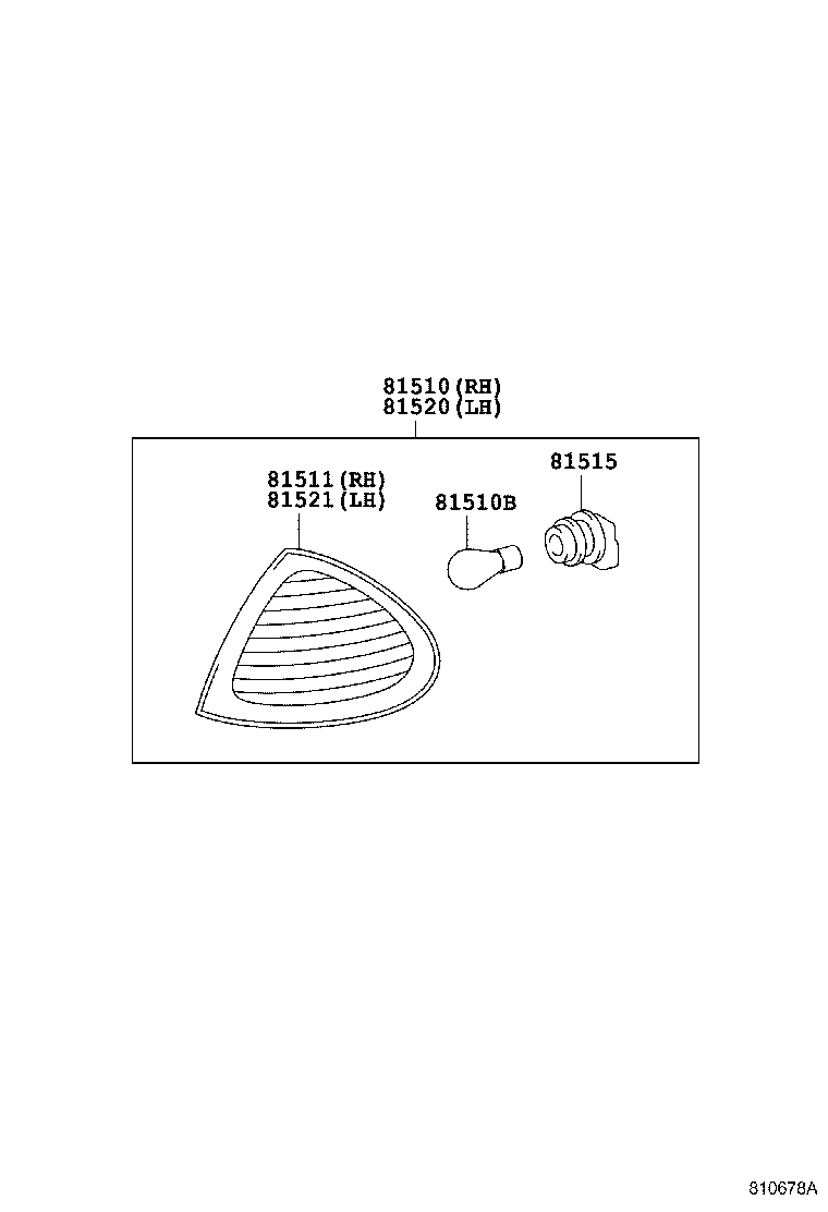81510-0W010 LAMP ASSY, FRONT TURN SIGNAL, RH product image