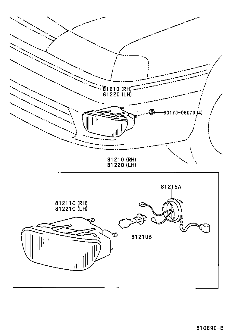 Toyota 81220-AC010 LAMP ASSY, FOG, LH