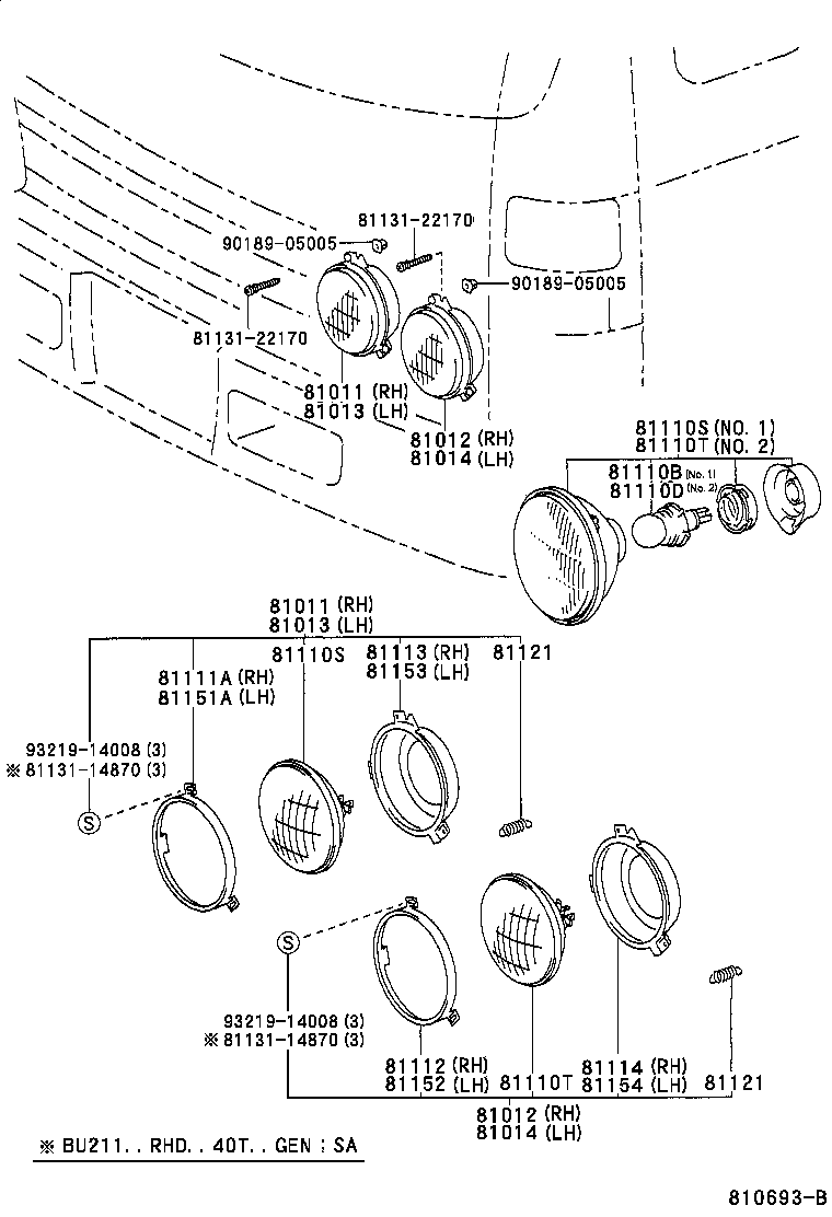 81105-37010 HOUSING SUB-ASSY, HEADLAMP, RH product image