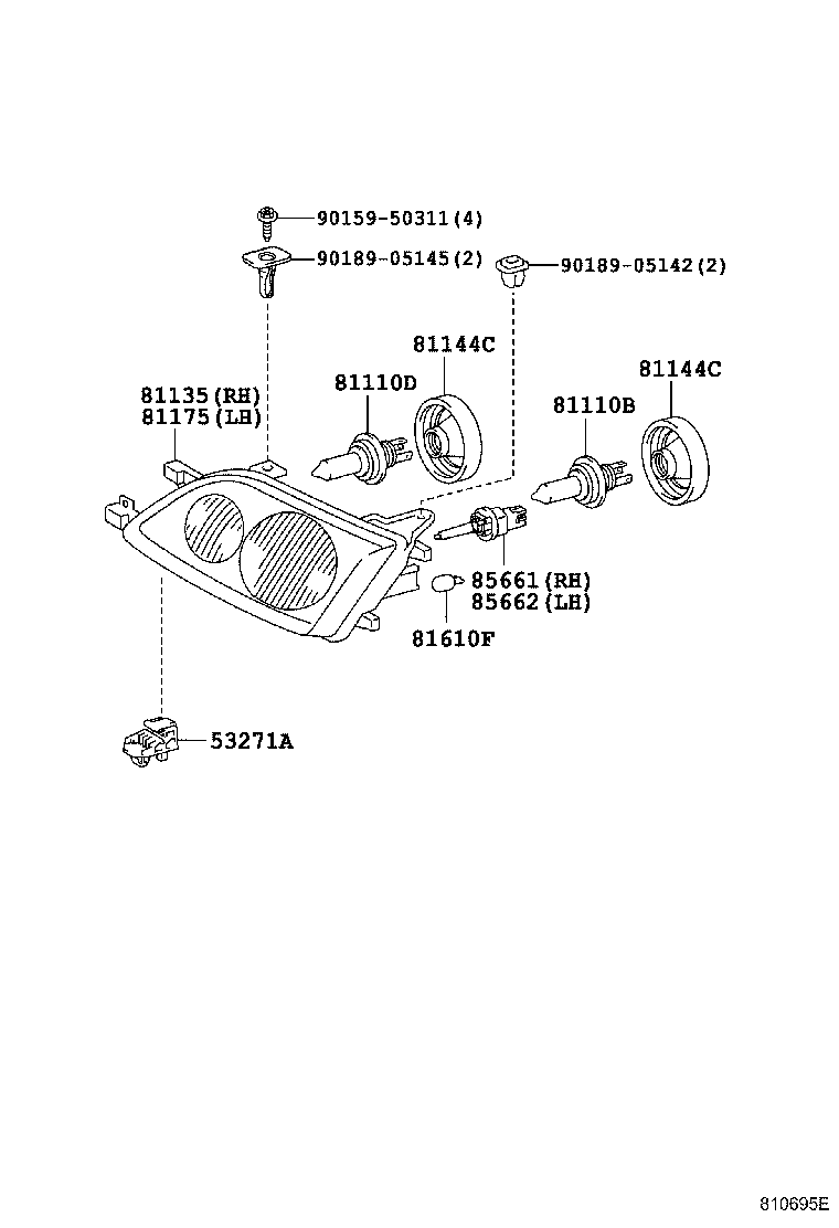 90080-81067 BULB(FOR HEADLAMP, NO.1) product image