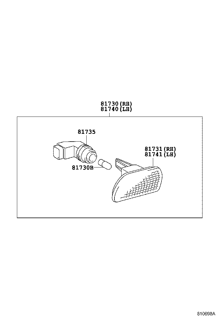 81731-05020 LENS, SIDE TURN SIGNAL LAMP, RH product image