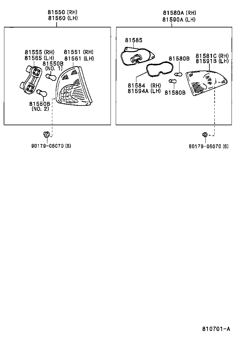 81550-05080 LAMP ASSY, REAR COMBINATION, RH product image
