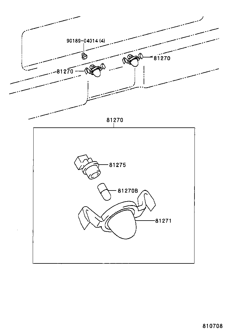 81273-89128 BODY, LICENSE PLATE LAMP product image
