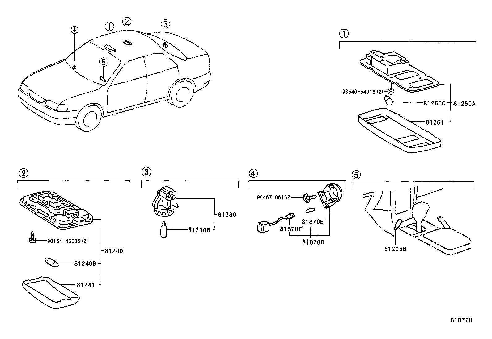 81870-32051 LAMP ASSY, KEY CYLINDER product image