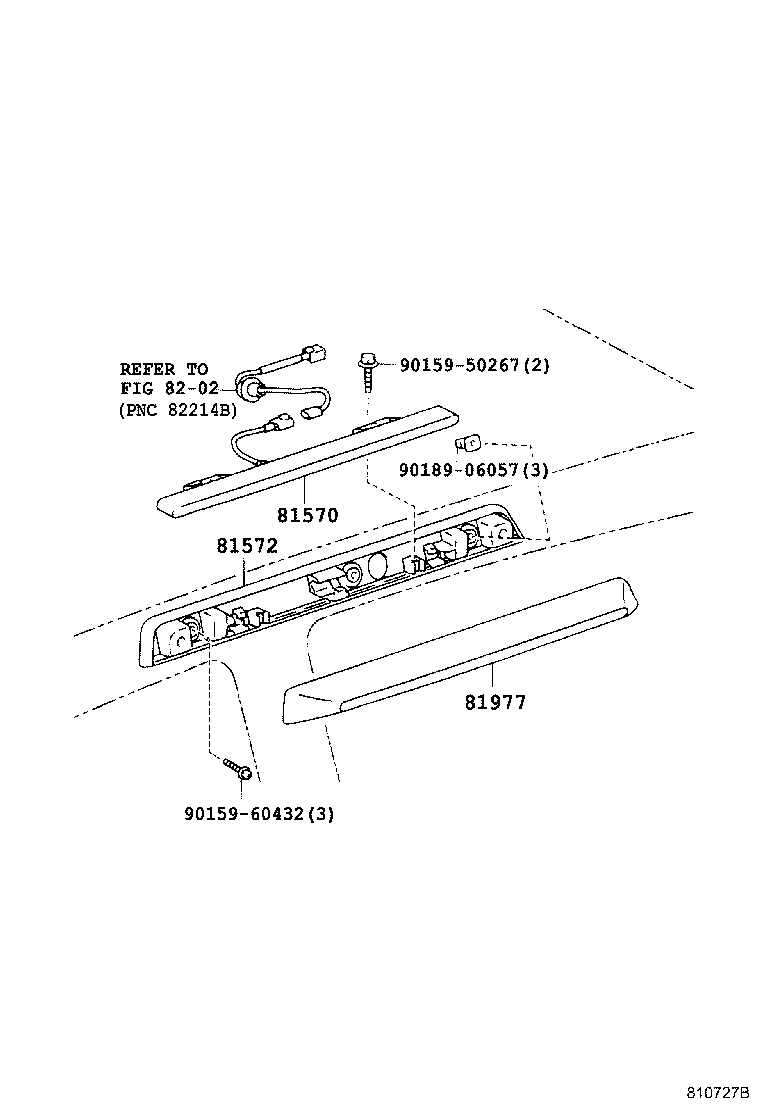 81570-36071 LAMP ASSY, CENTER STOP product image