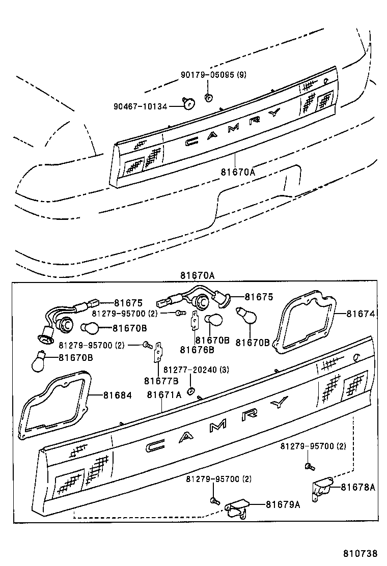 81677-06010 LENS & BODY, BACK-UP LAMP product image