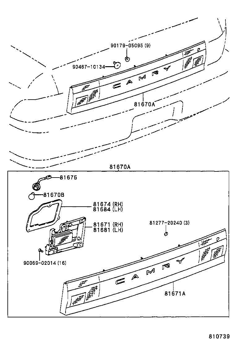 81677-06010 LENS & BODY, BACK-UP LAMP product image