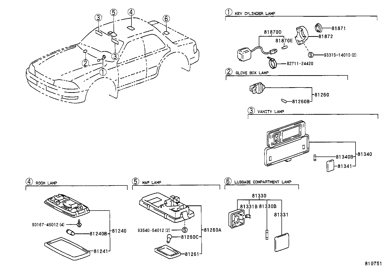 81330-AC010 LAMP ASSY, LUGGAGE COMPARTMENT, NO.1 product image