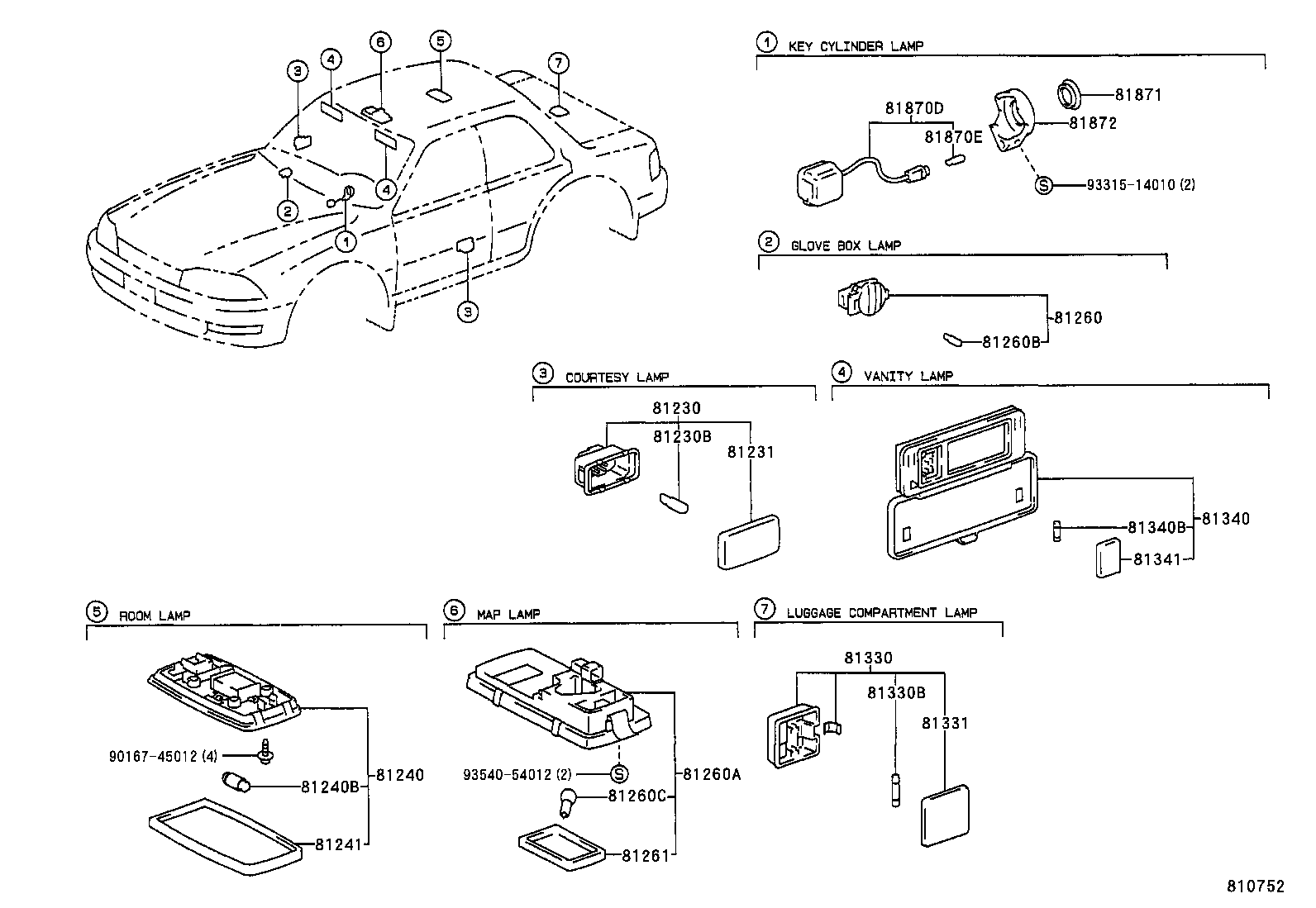 81871-32010 LENS, KEY ILLUMINATION product image
