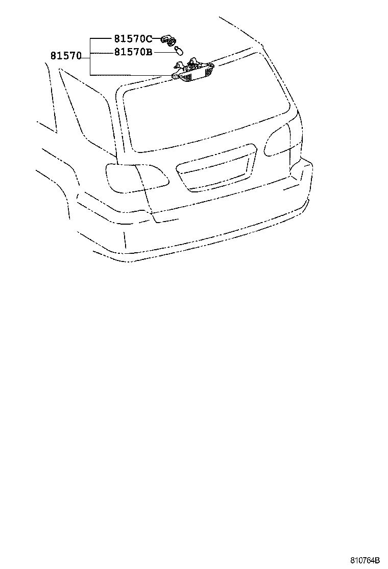 Toyota 81570-48010 LAMP ASSY, CENTER STOP