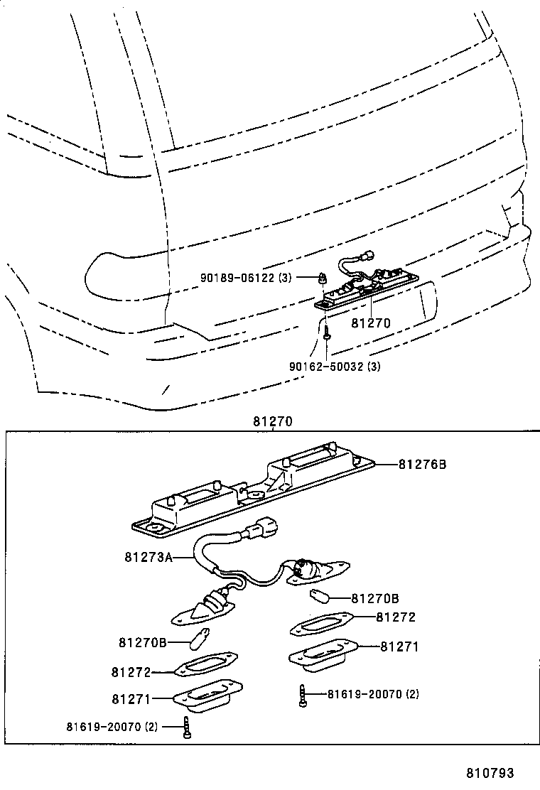 81273-28020 BODY, LICENSE PLATE LAMP product image