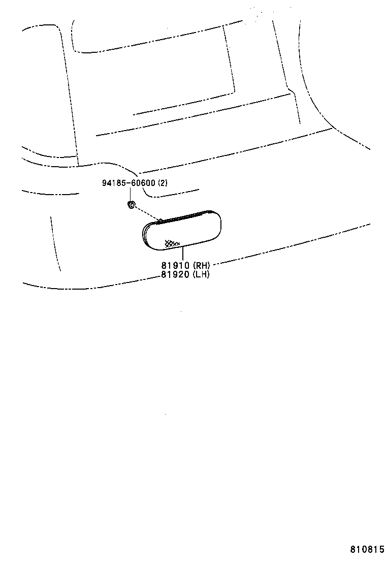 81910-60110 REFLECTOR ASSY, REFLEX, RH product image