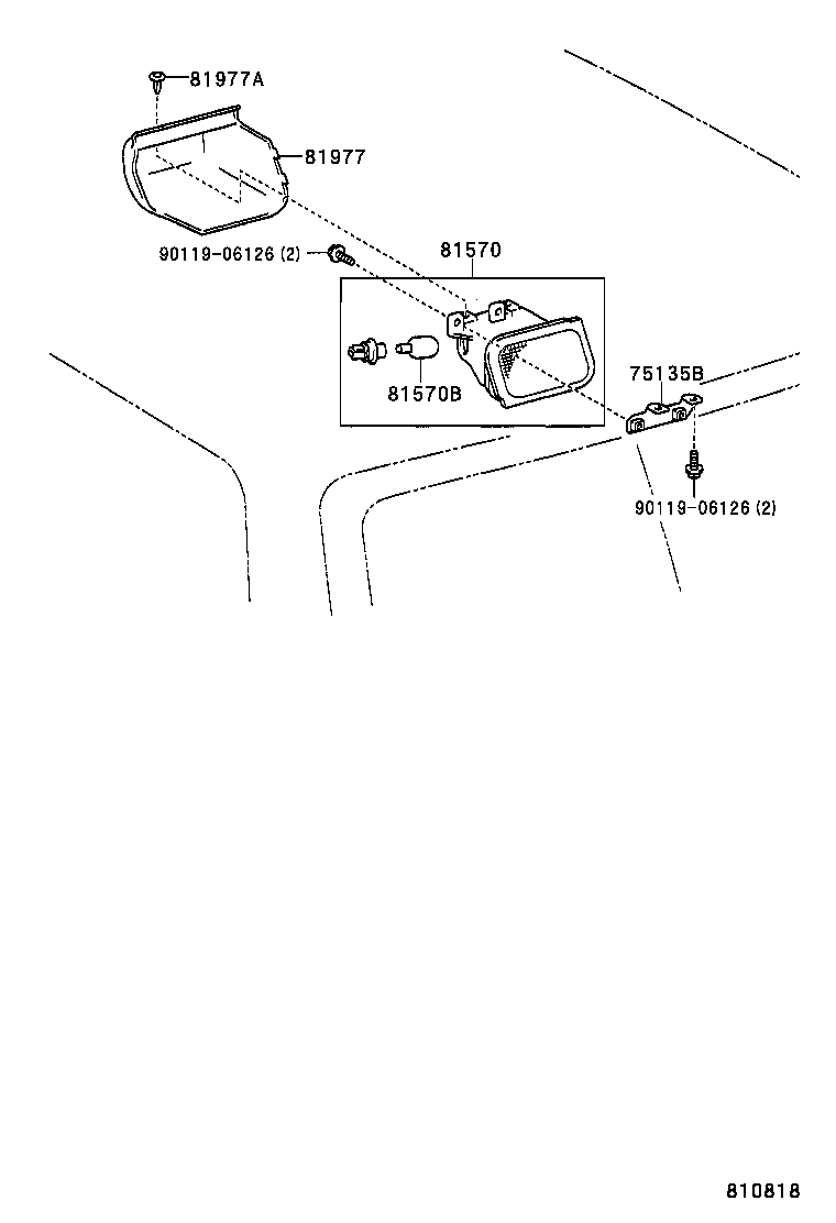 81570-60070 LAMP ASSY, CENTER STOP product image